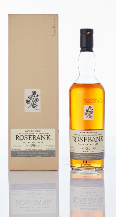 View full screen - View 1 of Lot 6136. Rosebank 25 Year Old Natural Cask Strength 61.4 abv 2007 (1 BT70).