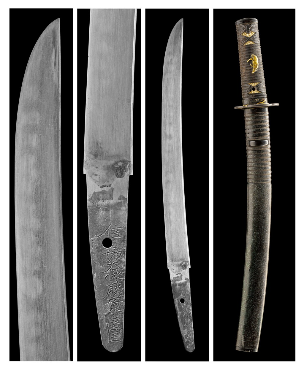 View full screen - View 1 of Lot 51. A Wakizashi | Signed Shinano Daijo Fujiwara Tadakuni | Edo period, 17th century.