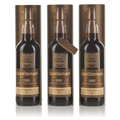 View full screen - View 1 of Lot 135. The Glendronach Single Cask 17 Year Old #4682 56.6 abv 1995 (3 BT 70cl).