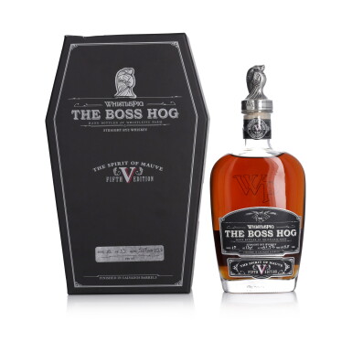 View full screen - View 1 of Lot 667. WhistlePig The Boss Hog 5th Edition "The Spirit Of Mauve" 13 Year Old 115.8 Proof NV (1 BT 75cl).