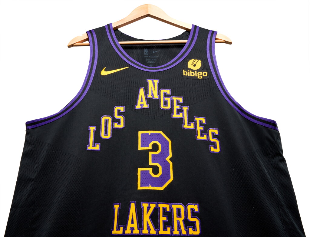 View full screen - View 1 of Lot 5. Anthony Davis Los Angeles Lakers 2023-2024 In-Season Tournament Quarterfinals Game Worn City Edition Jersey and Shorts | Double-Double .