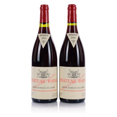 View full screen - View 1 of Lot 579. Châteauneuf du Pape, Rouge 2005 Château Rayas (2 BT).