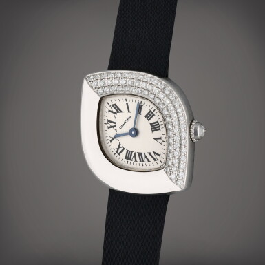 View full screen - View 1 of Lot 261. Reference 2359 Navette | A white gold and diamond-set asymmetrical wristwatch, Circa 2000.