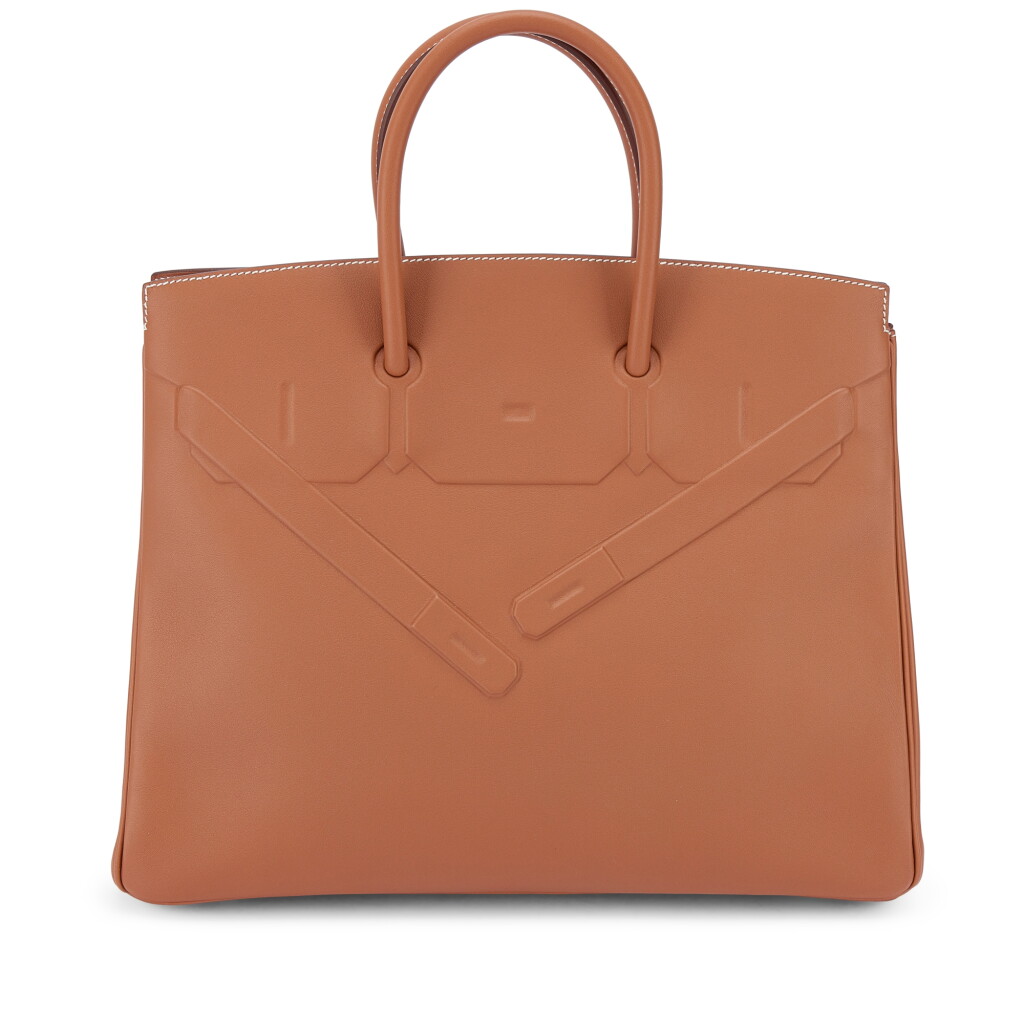 View full screen - View 1 of Lot 507. Limited Edition Gold Swift Shadow Birkin 35 Palladium Hardware, 2020 and Twillies.