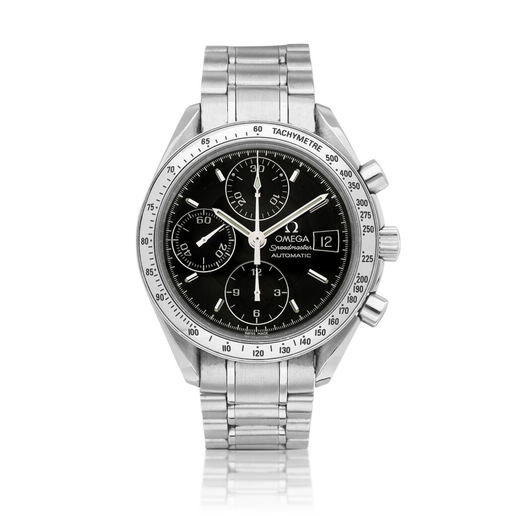 View full screen - View 1 of Lot 8246. Speedmaster Date, Reference 3519.50.00 | A stainless steel chronograph wristwatch with date and bracelet, Circa 2001 | 歐米茄 | 超霸系列 型號3519.50.00 | 精鋼計時鏈帶腕錶,備日期顯示,約2001年製.