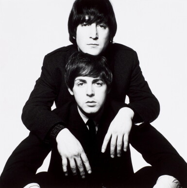 View full screen - View 1 of Lot 37. David Bailey | John Lennon and Paul McCartney, 1965.