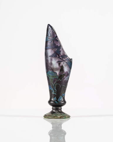 View full screen - View 1 of Lot 23. Papillons de jour et papillons de nuit vase, circa 1900.