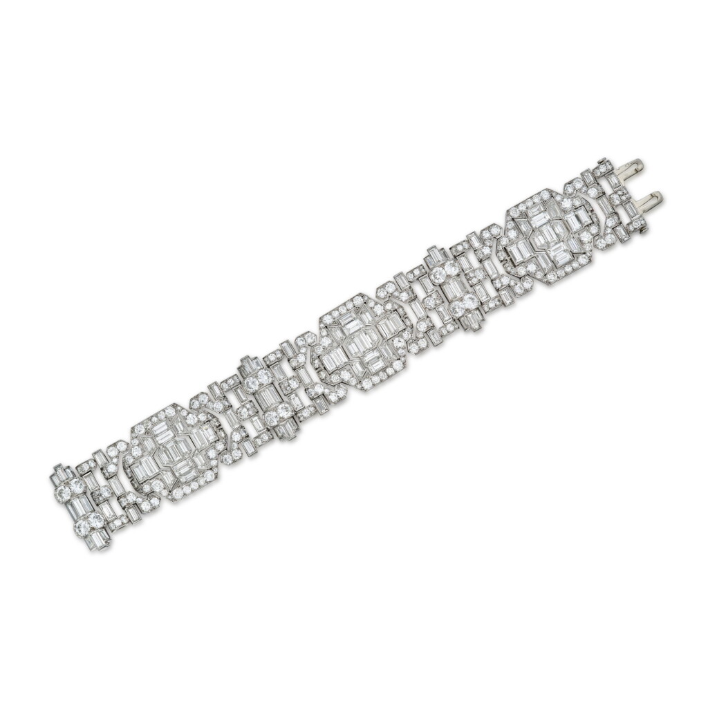 View full screen - View 1 of Lot 131. Diamond Bracelet, France.
