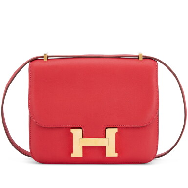 View full screen - View 1 of Lot 612. Rouge de Coeur Swift Mini Constance 18 Gold Hardware, 2016.