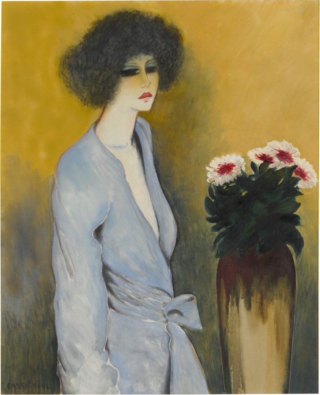 View full screen - View 1 of Lot 417. Femme et fleurs.