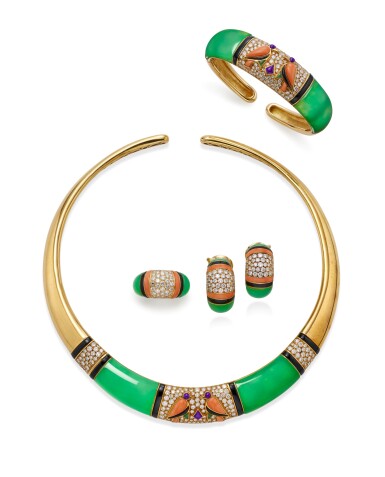 View full screen - View 1 of Lot 1924. Gem Set and Diamond Parure | 梵克雅寶 | 寶石 配 鑽石套裝.