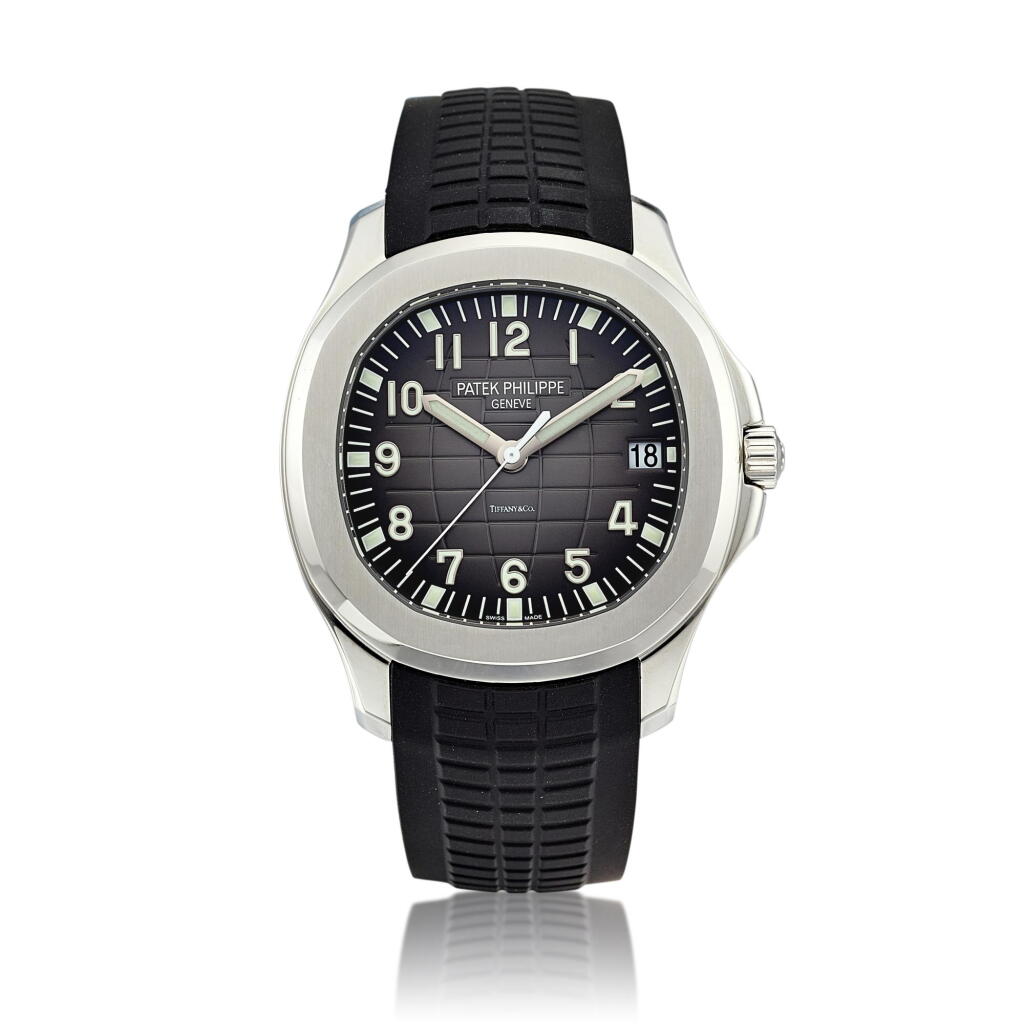 View full screen - View 1 of Lot 2115. Aquanaut, Reference 5167 | A stainless steel wristwatch with date, Retailed by Tiffany & Co., Circa 2017 | 百達翡麗 | Aquanaut 型號5167 | 精鋼腕錶,備日期顯示,由 Tiffany & Co. 發行,約2017年製.