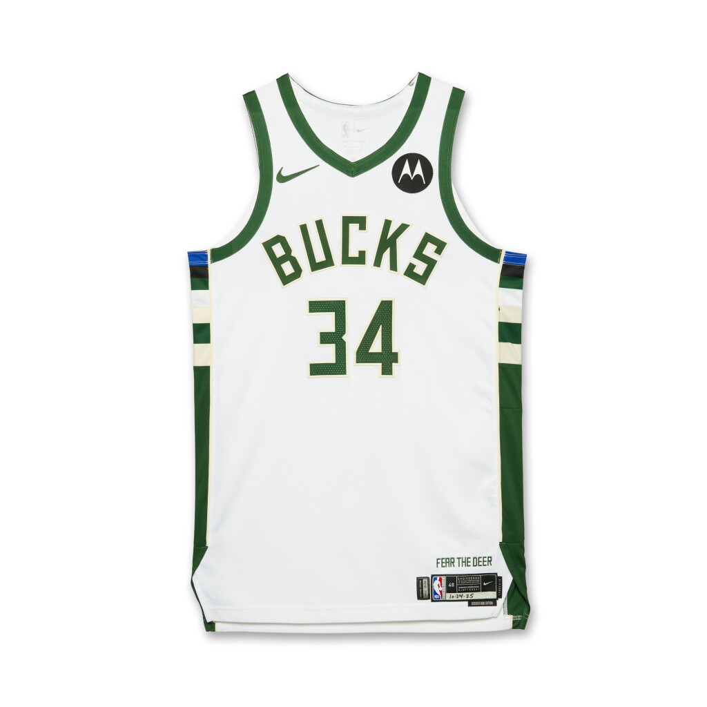 View full screen - View 1 of Lot 2. Giannis Antetokounmpo Milwaukee Bucks 2025-2026 Game Worn Association Edition Jersey | 30-20 Game | Double-Double.