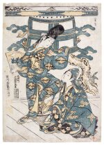Ishikawa Toyonobu (1711-1785) | Actors performing in the play The Maiden at Dojoji Temple (Musume Dojoji) | Edo period, 18th century