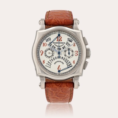 View full screen - View 1 of Lot 374. Sympathie, reference S37 5630 0 Montre bracelet chronographe en or blanc avec calendrier bi-rétrograde | White gold chronograph wristwatch with bi-retrograde calendar Vers 2008 | Circa 2008.