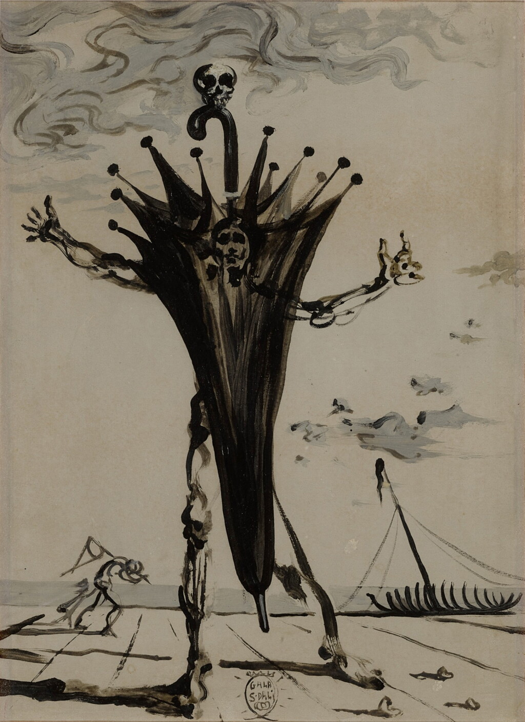 View full screen - View 1 of Lot 312. Le Chevalier de la Mort, costume pour le ballet "Bacchanale".