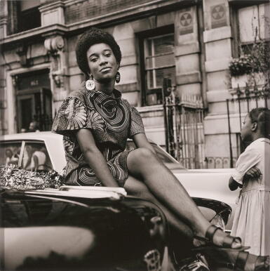 View full screen - View 1 of Lot 10. Untitled (Pat on Car), New York, c.1968.