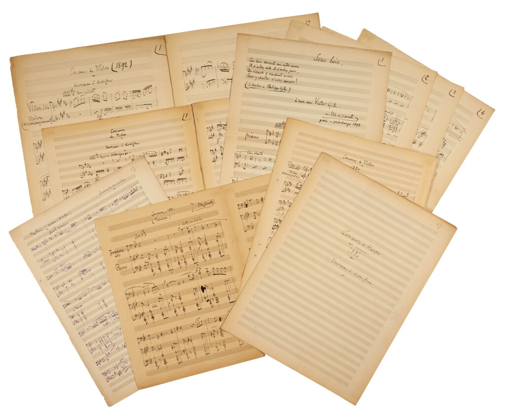 View full screen - View 1 of Lot 145. Jules Massenet | Collection of nine autograph manuscripts of complete instrumental works, mostly signed, 1880-1894.