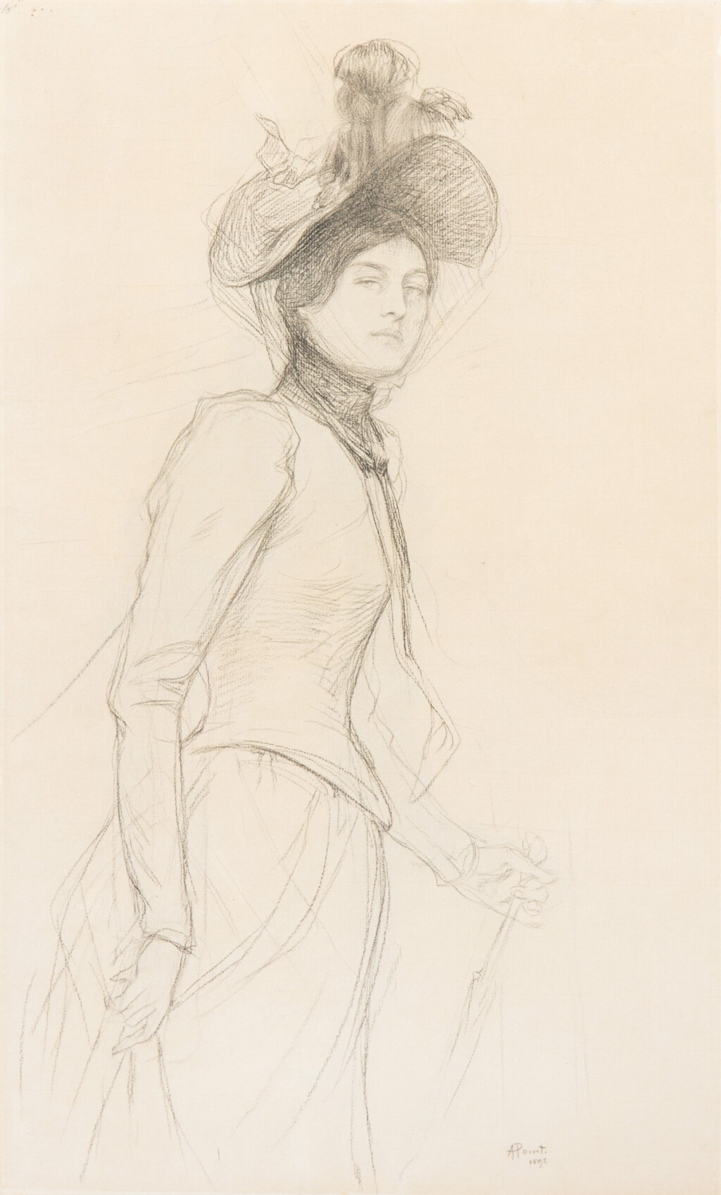 View full screen - View 1 of Lot 120. Parisienne (Portrait of Hélène Linder) .