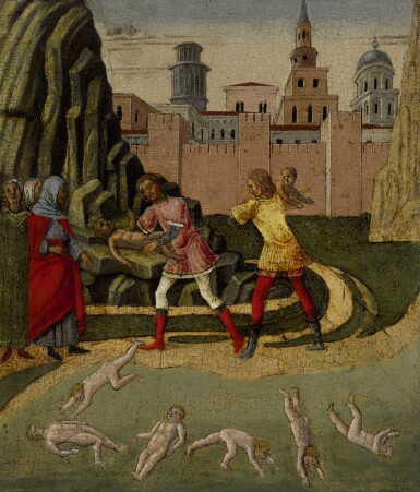 View full screen - View 1 of Lot 101. WORKSHOP OF THE MASTER OF THE CORRER PHAETHON | MASSACRE OF THE INNOCENTS.