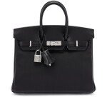 Black Volupto Birkin 25 Palladium Hardware, 2025
