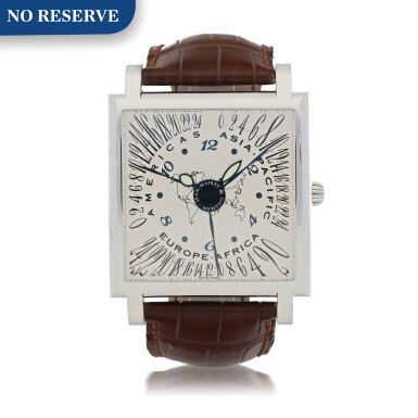 View full screen - View 1 of Lot 419. CONTINENTES STAINLESS STEEL MULTI TIME-ZONE WRISTWATCH CIRCA 2005.