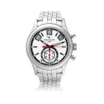 PATEK PHILIPPE | REFERENCE 5960 A STAINLESS STEEL AUTOMATIC ANNUAL CALENDAR FLYBACK CHRONOGRAPH WRISTWATCH WITH POWER RESERVE, DAY AND NIGHT INDICATION AND BRACELET, MADE IN 2015