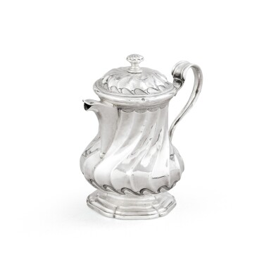 View full screen - View 1 of Lot 124. A French silver spirally-fluted mustard-pot, Louis Leroy, Paris, 1750-1751 | Moutardier à côtes torses en argent par Louis Leroy, Paris, 1750-1751.