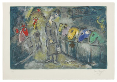 View full screen - View 1 of Lot 42. MARC CHAGALL | THE CIRCUS: ONE PLATE (M. 510; SEE C. BKS. 68).
