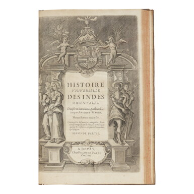 View full screen - View 1 of Lot 262. WYTFLIET, CORNELIUS | Histoire universelle des Indes occidentales. Douai: Francois Fabri, 1611.