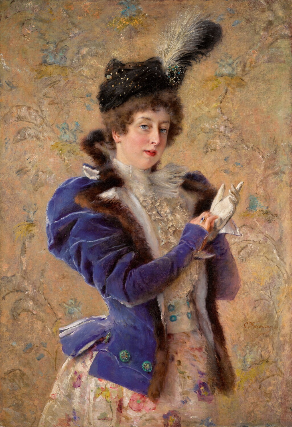 View full screen - View 1 of Lot 7. KONSTANTIN EGOROVICH MAKOVSKY | PORTRAIT OF MARIA ALEXEEVNA MAKOVSKAYA.