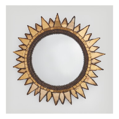 View full screen - View 1 of Lot 162. LINE VAUTRIN | "SOLEIL À POINTES N. 3" MIRROR.