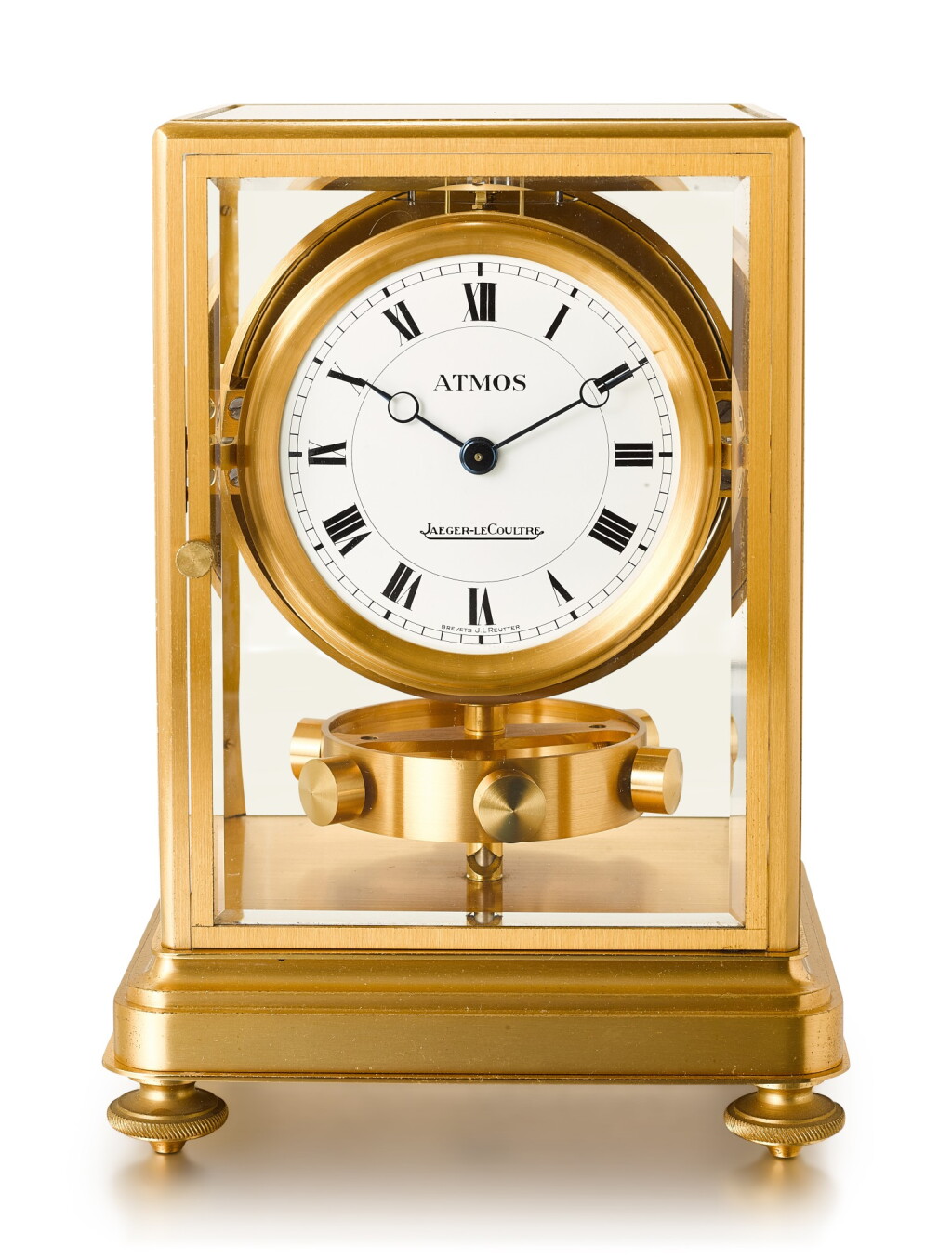 View full screen - View 1 of Lot 92. JAEGER-LECOULTRE | ATMOS, A GILT BRASS ATMOS CLOCK, CIRCA 1990.