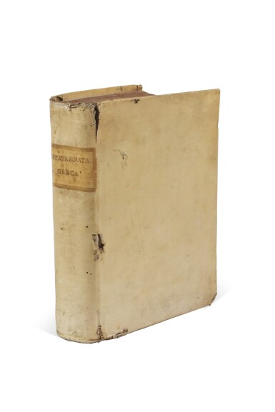 View full screen - View 1 of Lot 13. Anthologia graeca Planudea, Florence, Alopa, 1494, later vellum.