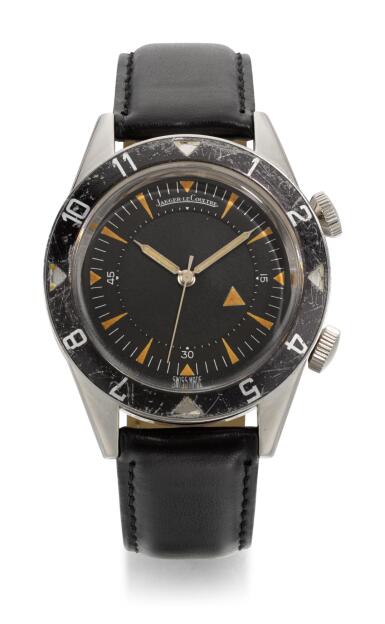 View full screen - View 1 of Lot 9. JAEGER-LECOULTRE | MEMOVOX DEEP SEA, REFERENCE E857, STAINLESS STEEL WRISTWATCH WITH ALARM, MADE IN 1959.