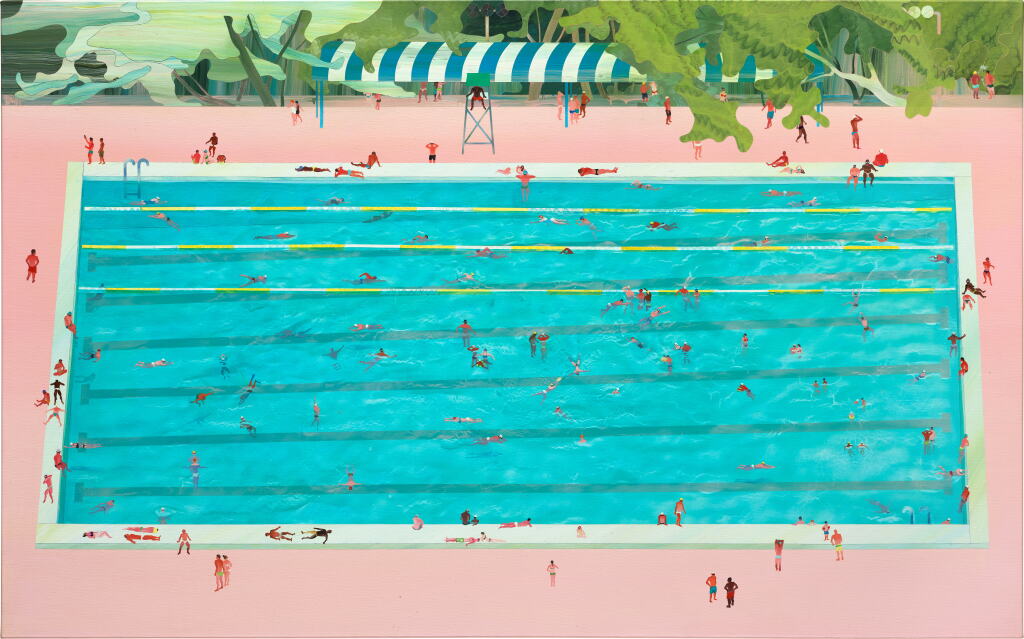 View full screen - View 1 of Lot 56. Fan Yang-Tsung 范揚宗 | Swimming Pool Series - Public pool 泳池系列— 公共泳池.