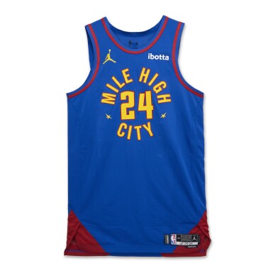 View full screen - View 1 of Lot 60. Jalen Pickett ‘Rookie Debut’ Denver Nuggets 2023-2024 Kia NBA Tip-Off Game Worn Statement Jersey .