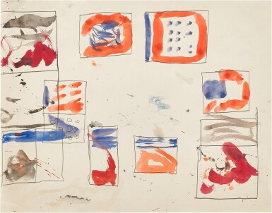 View full screen - View 1 of Lot 1021. YOSHIHARA JIRO 吉原治良 | UNTITLED 無題 .