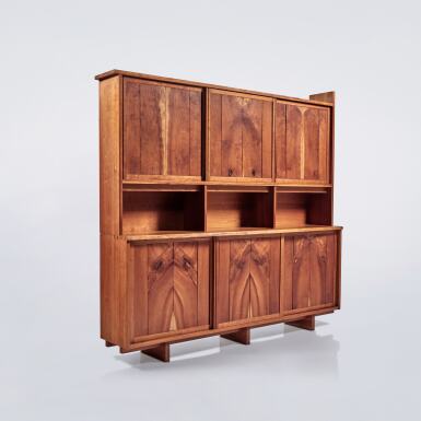 View full screen - View 1 of Lot 584. A Unique Two-Piece Wall Cabinet.