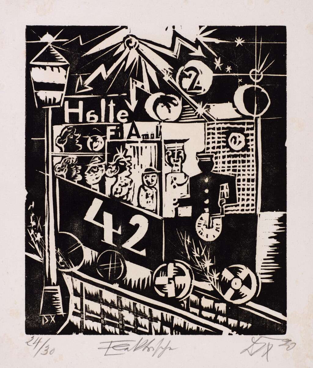 View full screen - View 1 of Lot 60. Neun Holzschnitte (K. 23-31) (Nine woodcuts (K. 23-31)) .