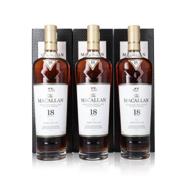 View full screen - View 1 of Lot 4. The Macallan 18 Year Old Sherry Oak 43.0 abv NV (3 BT75).