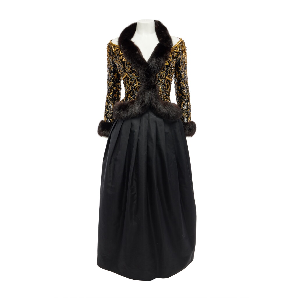 View full screen - View 1 of Lot 7. By Karl Lagerfeld Important Haute Couture Evening Ensemble, Autumn-Winter 1983-84.