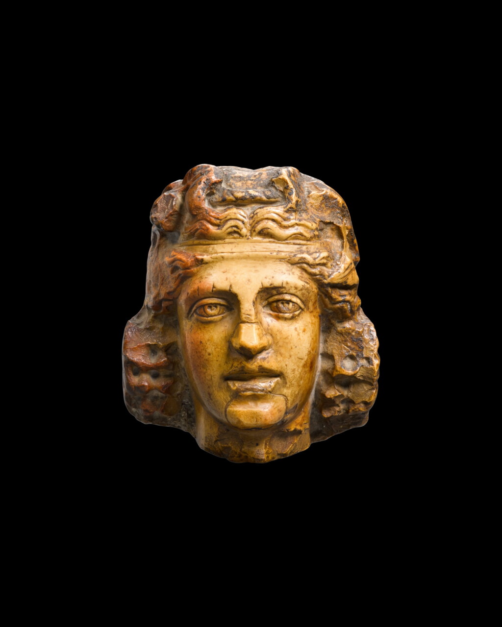 View full screen - View 1 of Lot 277. A Roman Giallo Antico Marble Herm Head of the Young Dionysos, circa 2nd Century A.D..