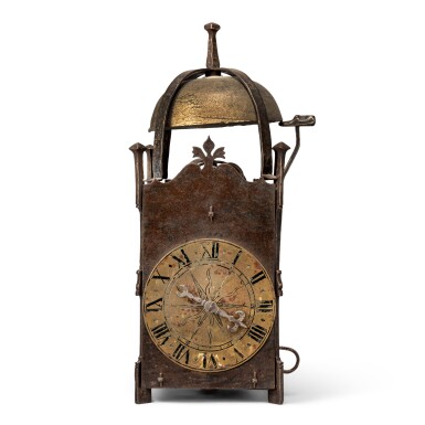 View full screen - View 1 of Lot 398. A Gothic-style iron chamber clock, 20th century.