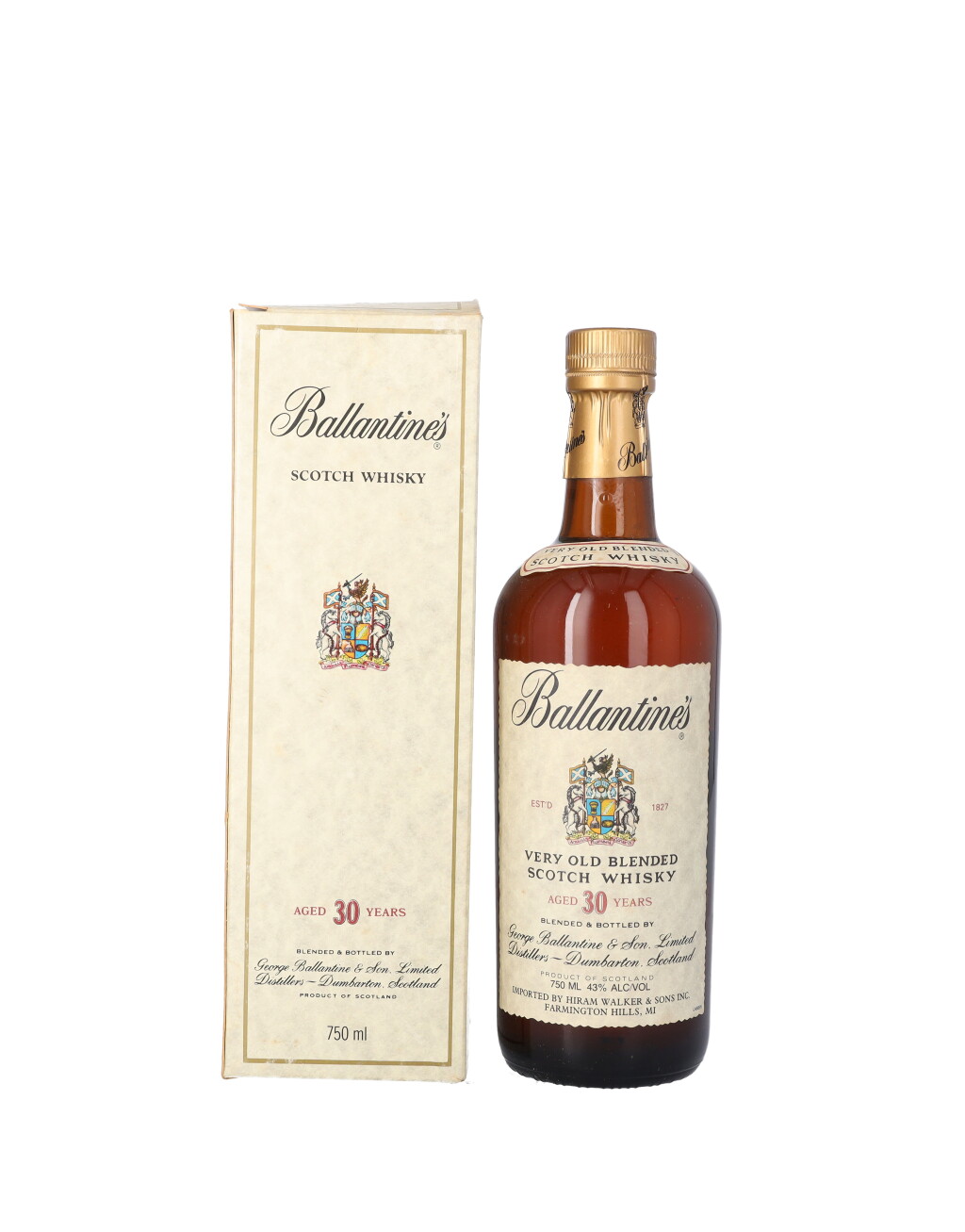 View full screen - View 1 of Lot 5274. Ballantine's 30 Year Old 86 proof NV (1 BT75).