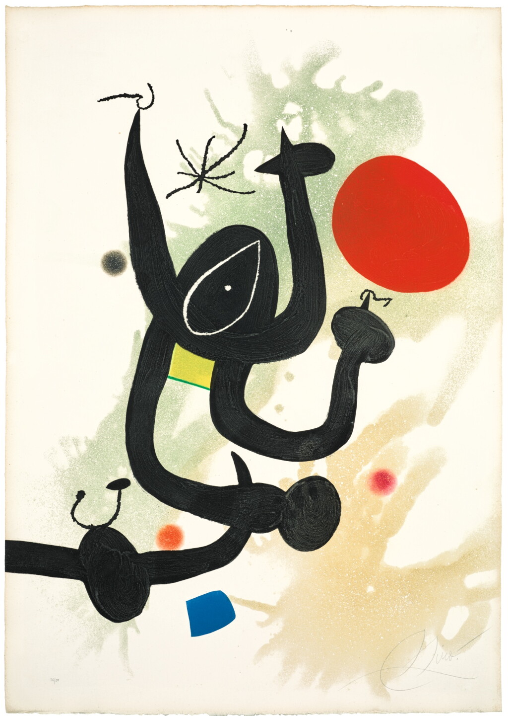 View full screen - View 1 of Lot 90. JOAN MIRÓ | LA SERPENTINE (DUPIN 1005).