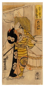 Tamura Sadanobu (active circa 1725-1748) | The actor Sanjo Kantaro II in the role of Kosho Kichisaburo in the play Shochikubai Kongen Soga, performed at the Ichimura Theatre | Edo period, 18th century