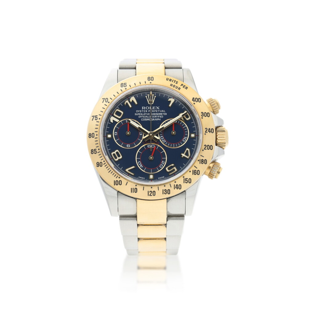 View full screen - View 1 of Lot 100. ROLEX | REFERENCE 116523 DAYTONA A STAINLESS STEEL AND YELLOW GOLD AUTOMATIC CHRONOGRAPH WRISTWATCH WITH BRACELET, CIRCA 2015.