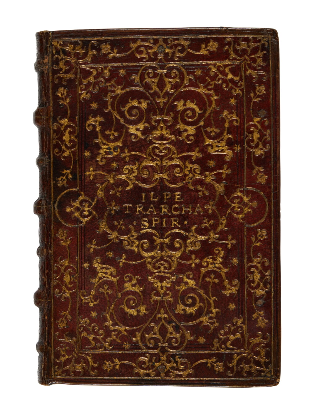 View full screen - View 1 of Lot 60. Malipiero, Il Petrarca spirituale, Venice, 1538, contemporary Bolognese red goatskin for Marcantonio Totila.