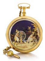 'THE KNIFE GRINDERS' CHEVALIER ET COCHET | A GOLD AND ENAMEL AUTOMATON WATCH FOR THE CHINESE MARKET CIRCA 1800